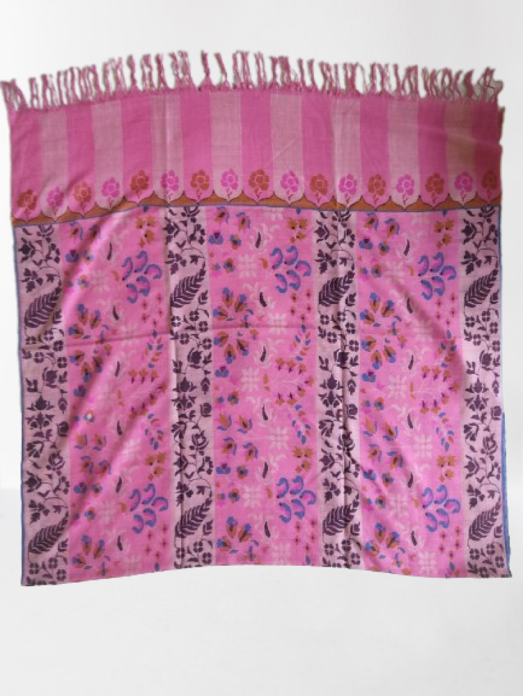 Designer Pink & Purple Kani Shawl