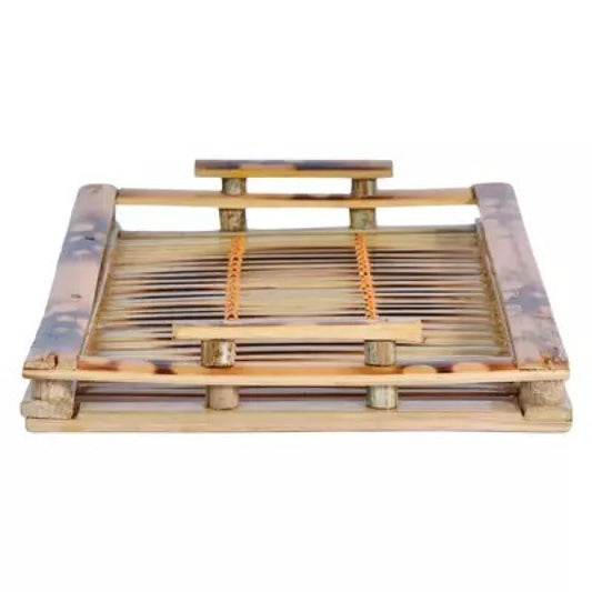 EcoFriendly Bamboo Serving Tray with handles