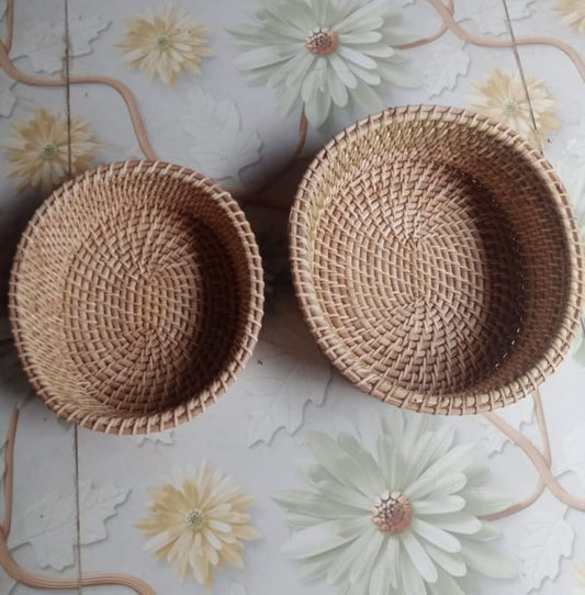 EcoFriendly Cane and Bamboo 2 PCS Bowl