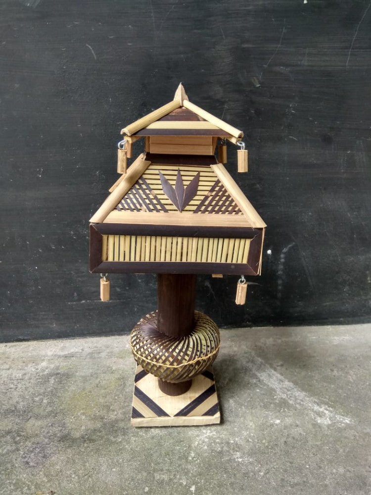 EcoFriendly Cane and Bamboo Beautiful Light Stand