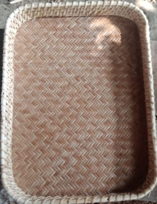 EcoFriendly Cane and Bamboo Tray