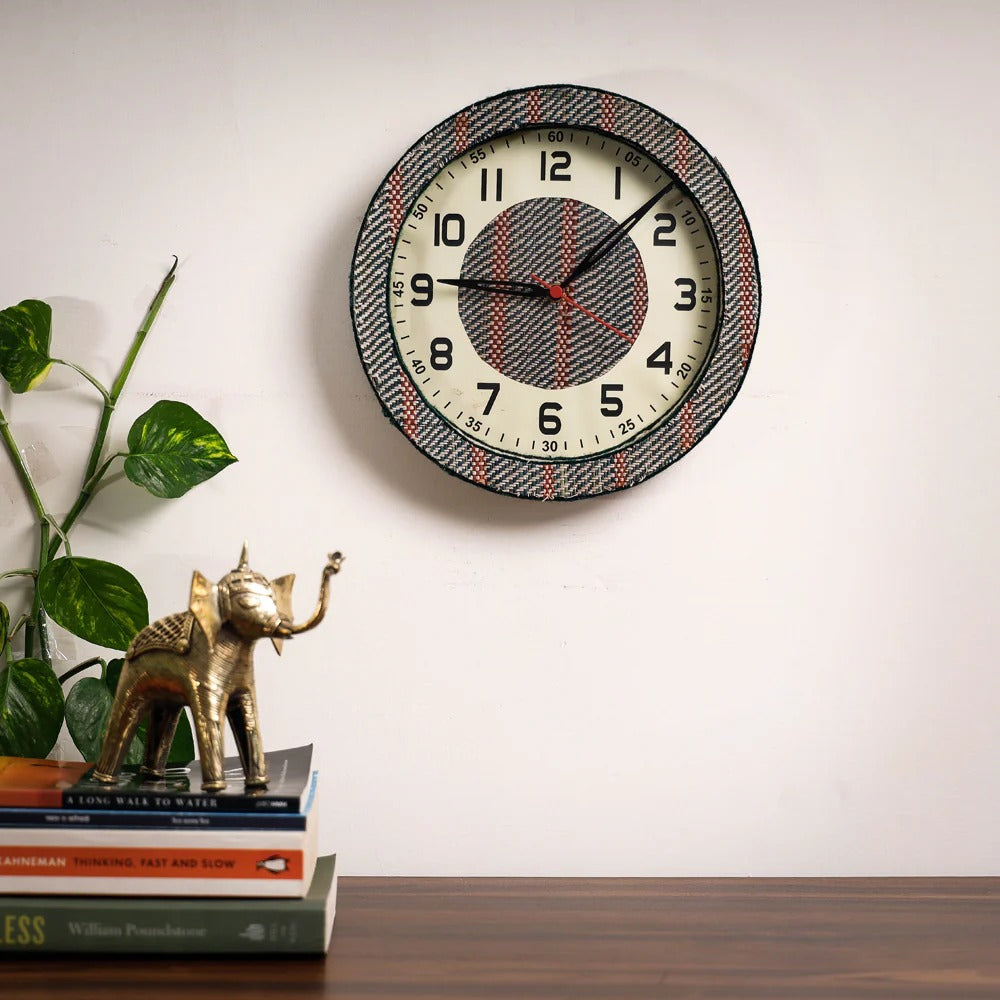 EcoFriendly Madur Kathi Wall Clock Style 12