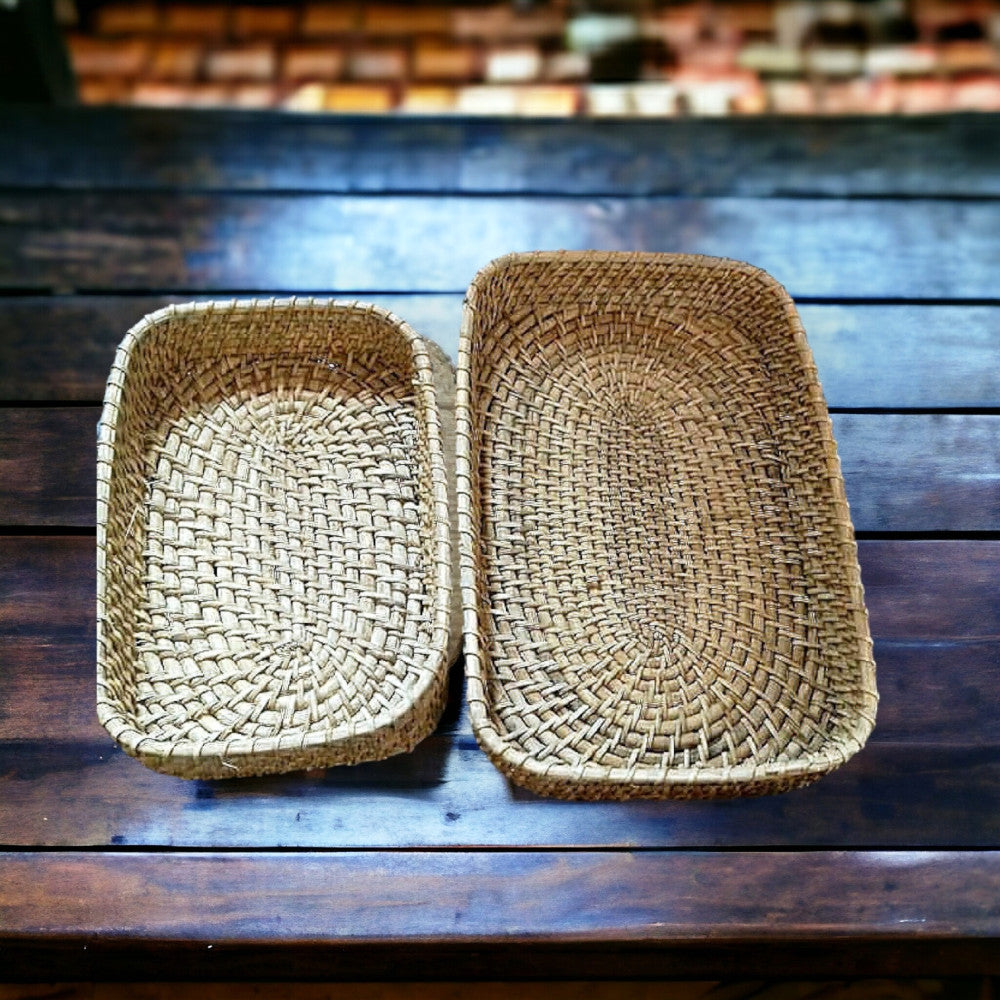 EcoFriendly Rectangular Tray Style 2 set of 2