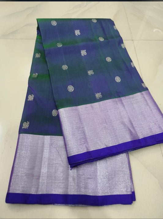 Elegant Blue Venkatagiri Saree