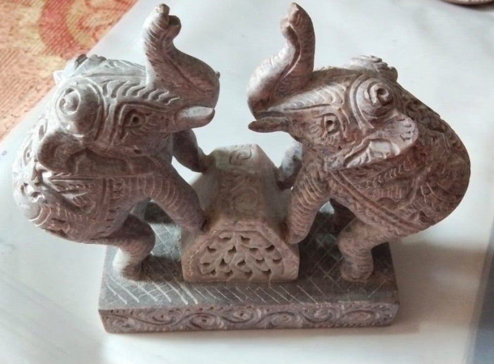 Elephant Carving of 2 Elephants