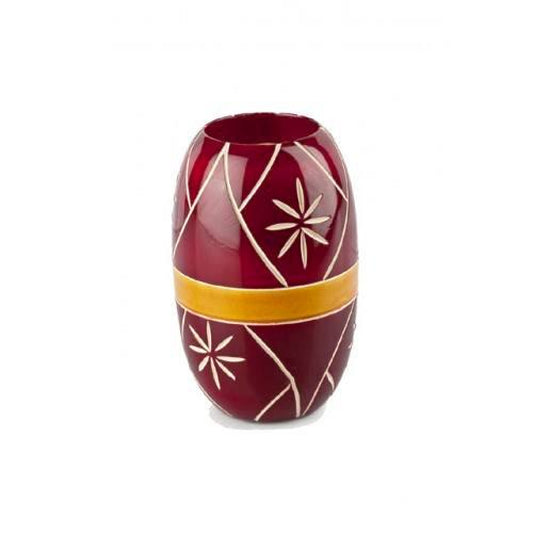 Handmade Etikoppaka Toys Maroon Wooden Pot