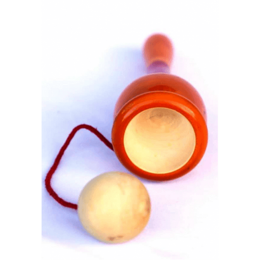 Authentic Handmade Etikoppaka Wooden Toy Of Playing Catch Ball For Kids