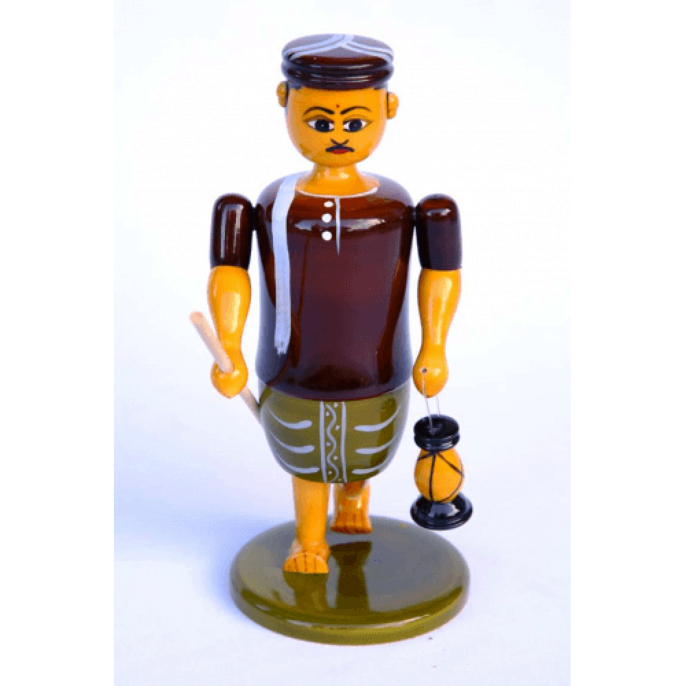Handmade Etikoppaka Wooden Toy Populance Farmer