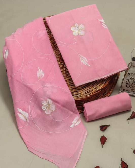 Exclusive Bagru Hand Block Printed Cotton Suit Material With Cotton Dupatta Style 105