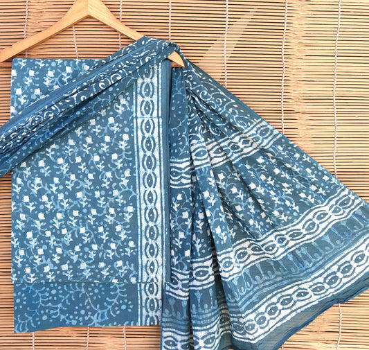 Exclusive Bagru Hand Block Printed Cotton Suit Material With Cotton Dupatta Style 26