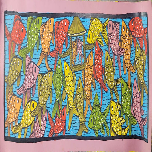 Fishes Marriage Couple Bengal Patachitra