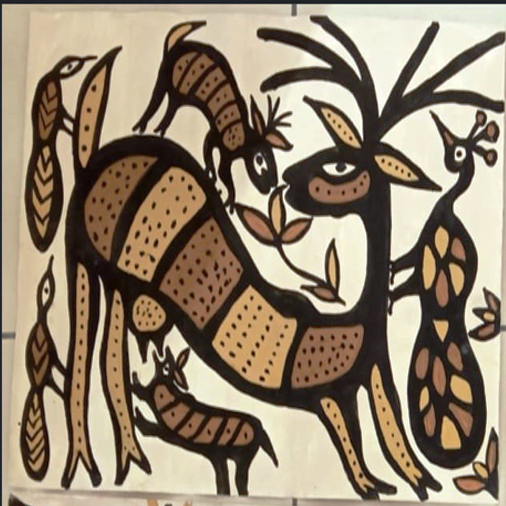 Forest Theme Khovar Paintings