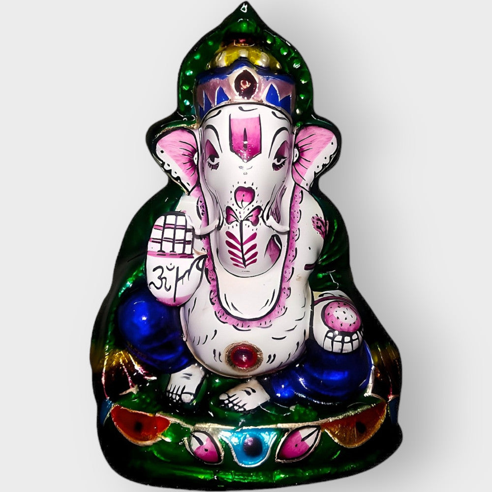 Ganeshji Ki Aashirwaad Banaras Gulabi Meenakari Art