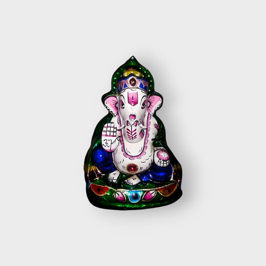 Ganeshji Ki Aashirwaad Banaras Gulabi Meenakari Art