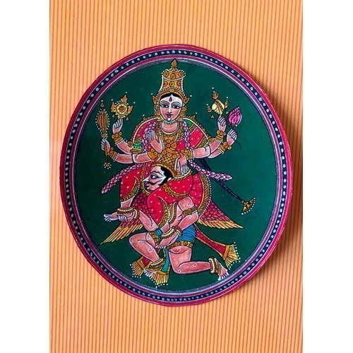 Beautiful Mysore Ganjifa Art of Goddess Miniature Painting