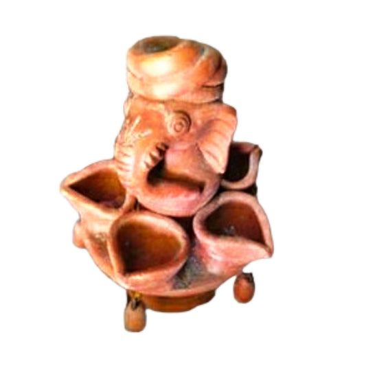 Gorakhpur Terracotta Clay Design Elephant Diya Stand