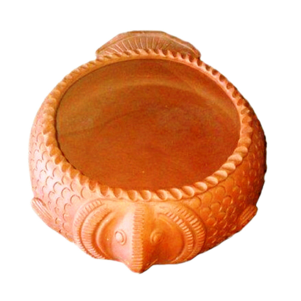 Beautiful Handmade Gorakhpur Terracotta Fish Shape Diya for Diwali Decoration