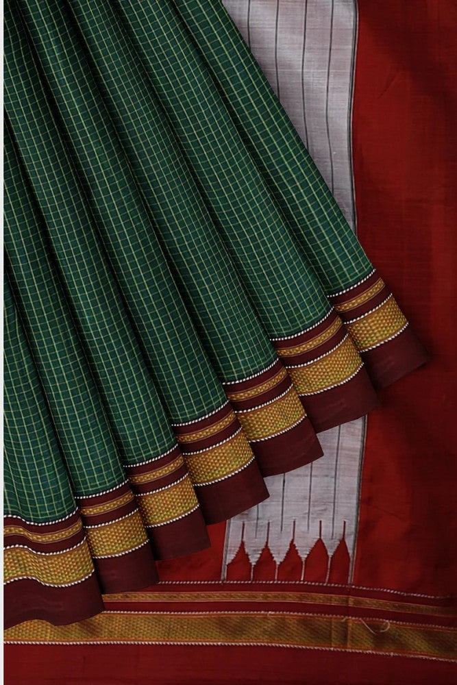 Green Strips Ilkal Saree