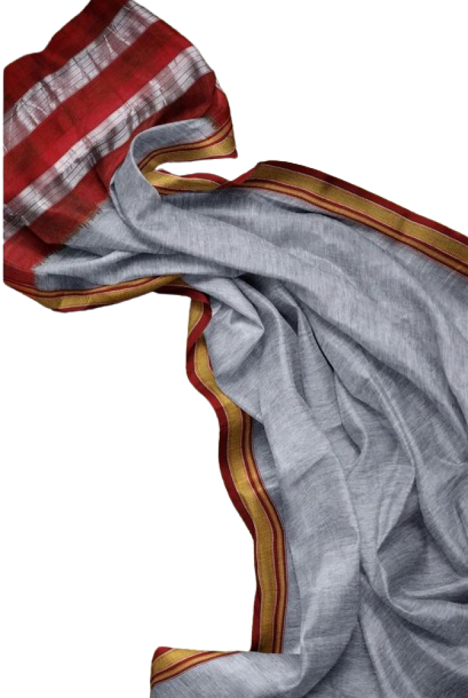 Grey Colour Ilkal Saree