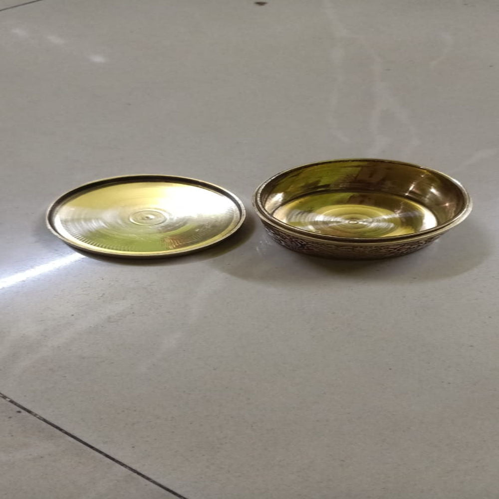 Grey KumKum Box Meena Work (2 Inch)