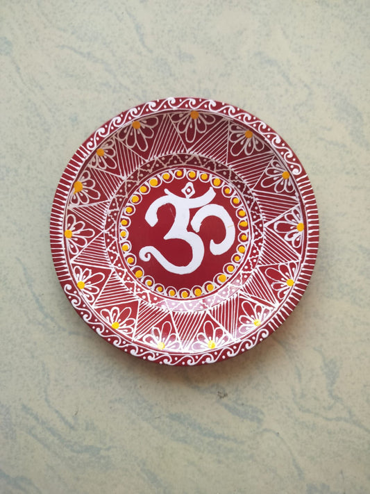 Hand Painted Aipan Art Small plate Style 1