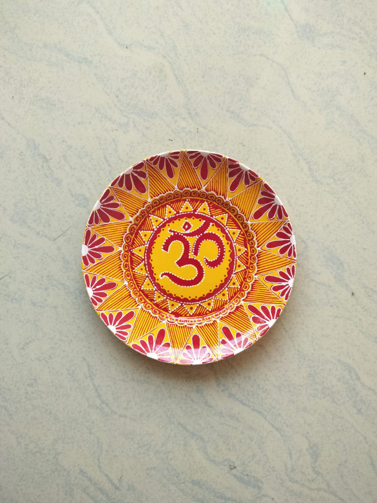 Hand Painted Aipan Art Small plate Style 3