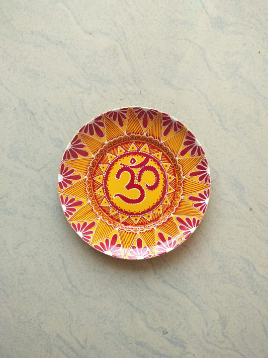 Hand Painted Aipan Art Small plate Style 3