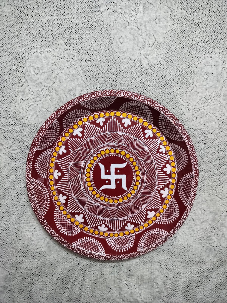 Hand Painted Aipan Art Small plate Style 5