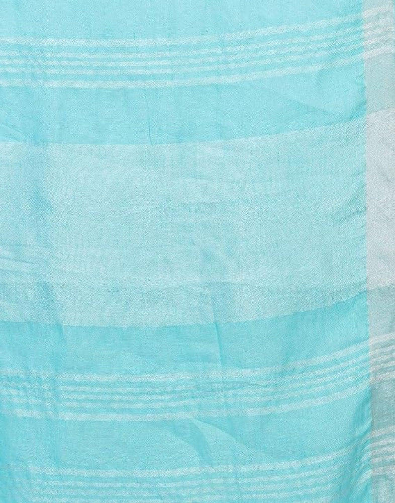 Handloom Linen Saree (Blue)