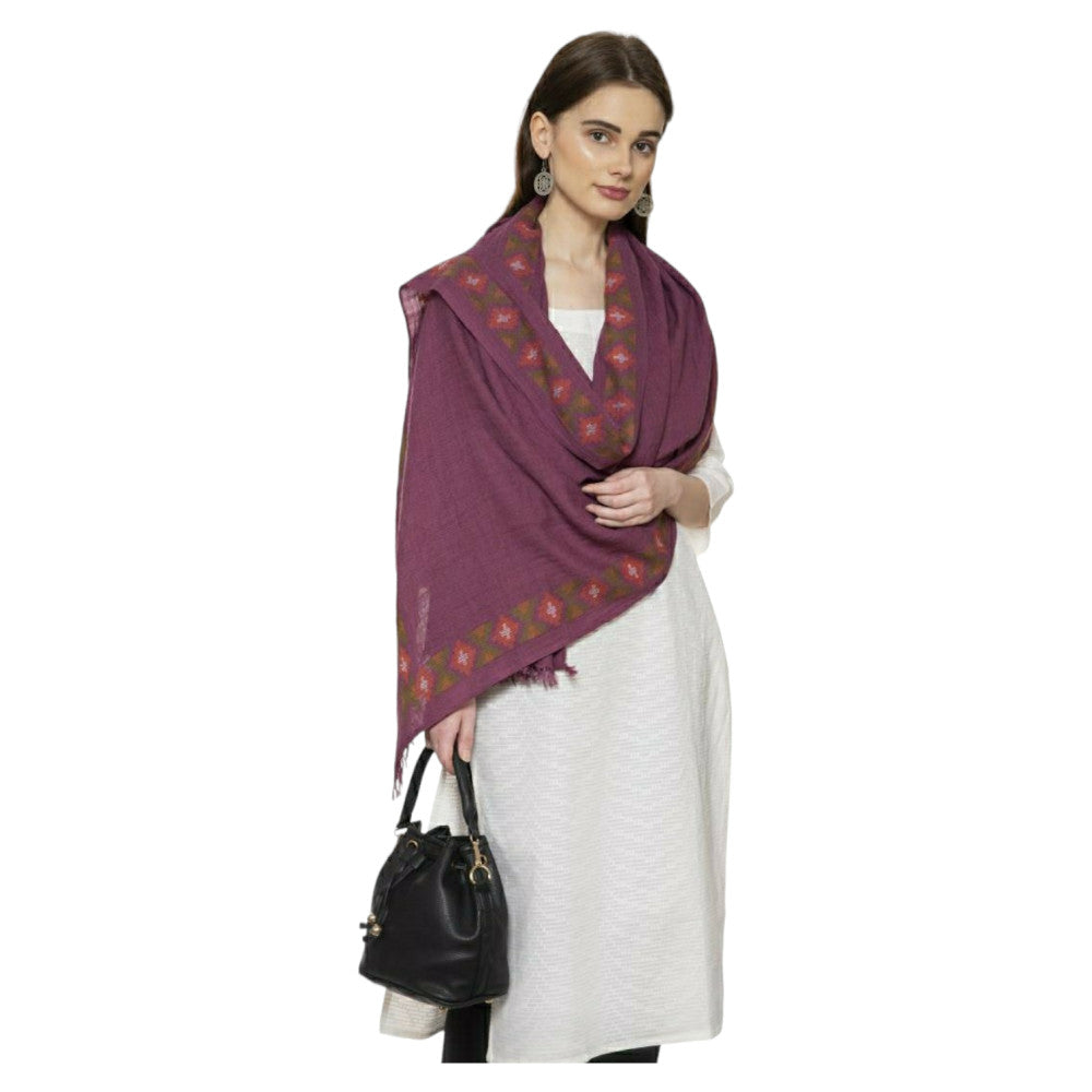 Himalayan flower weaved 4 sided Shawl