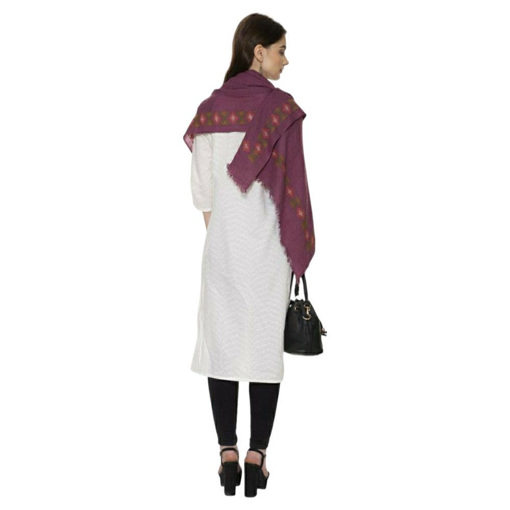 Himalayan flower weaved 4 sided Shawl