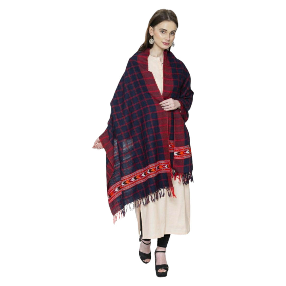 Himalayan kathu stole check design