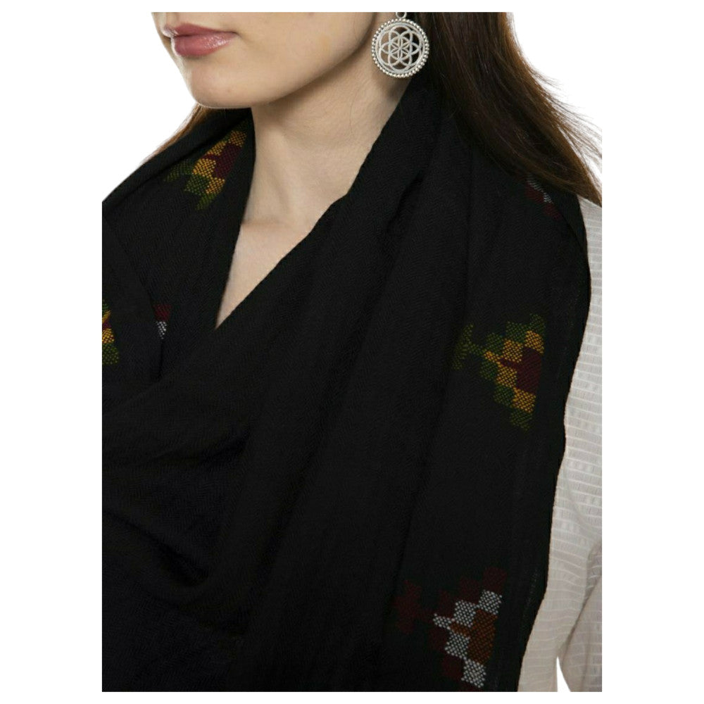 Himalayan temple weaved stole 4 sided weaved