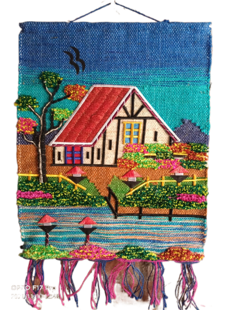 Jute Wall Hanging of House