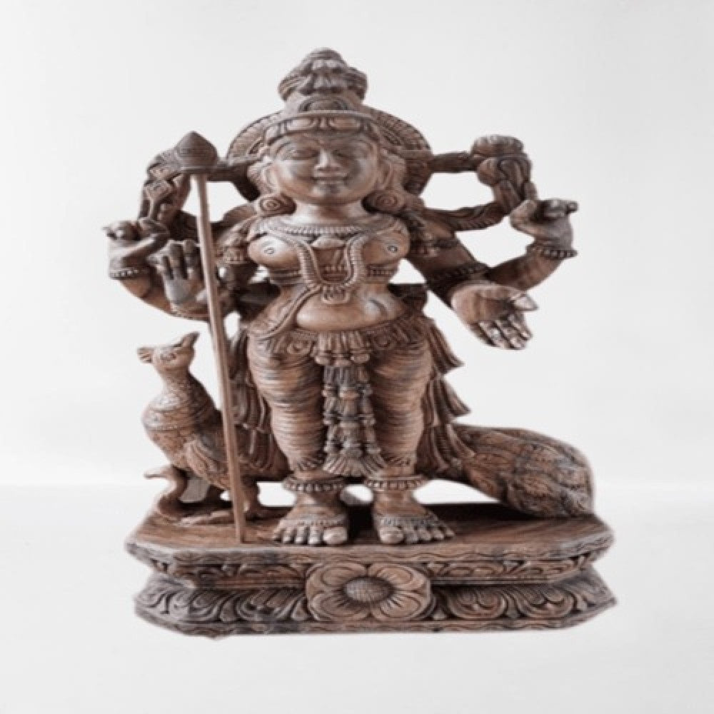 Kallakurichi Traditional Handcarved Lord Murugan/Karthikeya Statue