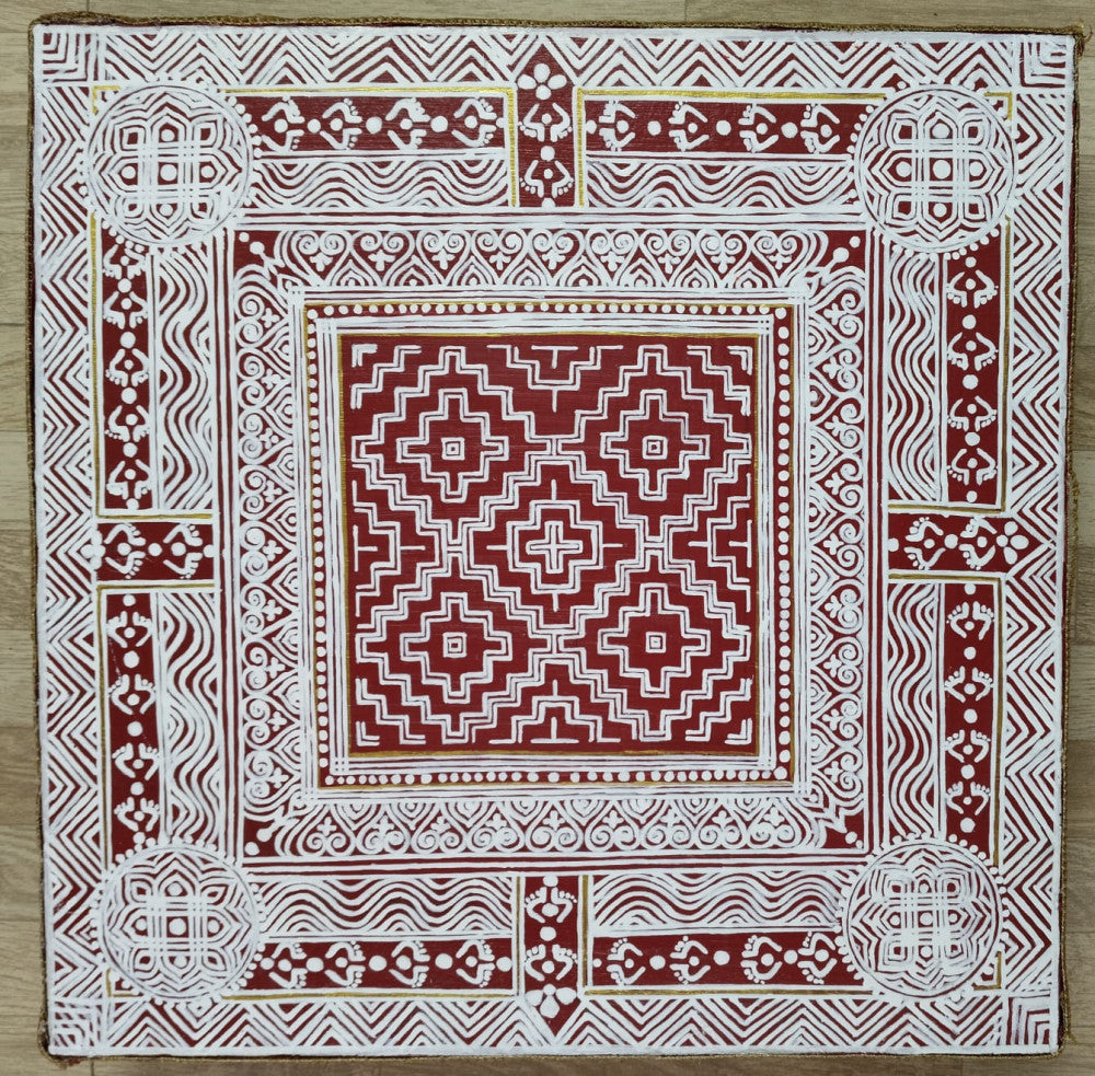 Kanyadan Or Panigrahan Sanskar Chowki Aipan On Wood