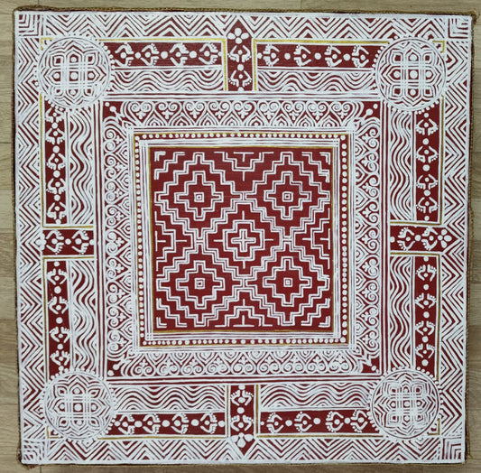 Kanyadan Or Panigrahan Sanskar Chowki Aipan On Wood