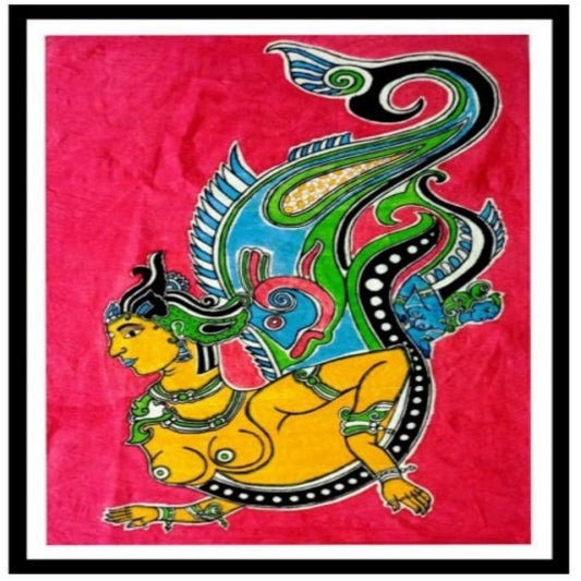 Karuppur Kalamkari Painting Handcrafted Beautiful Mermaid