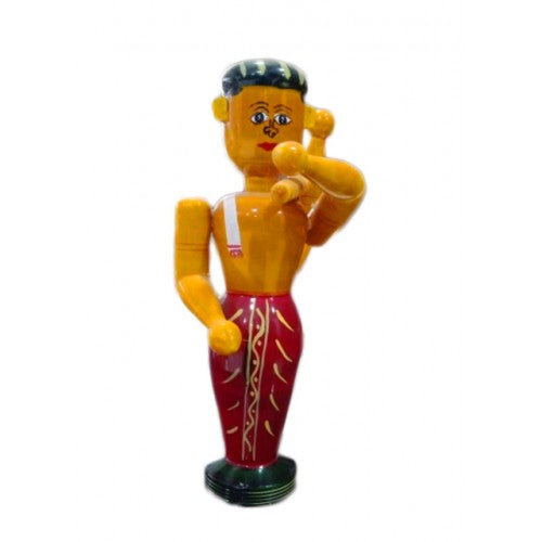 Handmade Kondapalli Bommalu Wooden Toy Elegant Village Man Standing