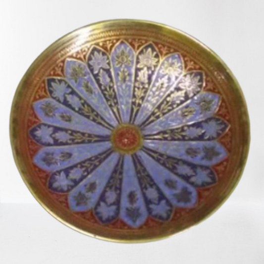 Lavender Meharab Brass Fruit Bowl (8 Inch)
