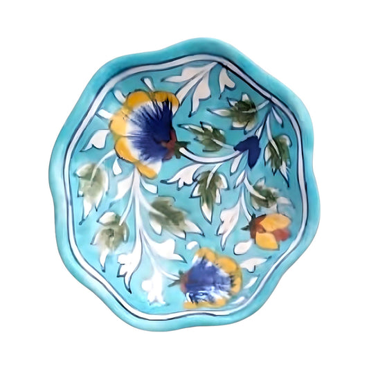 Light Blue Floral Plate