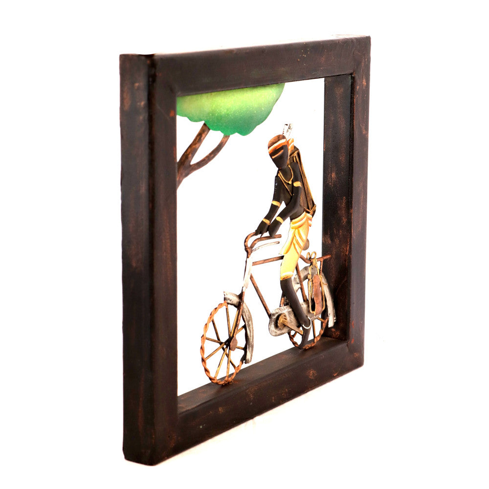 Maadia riding bicycle wall hanging