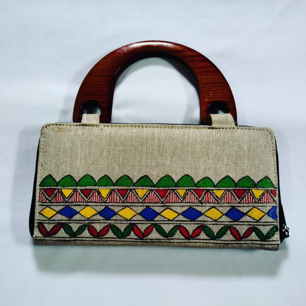Madhubani painting Hand Bag Multicolour