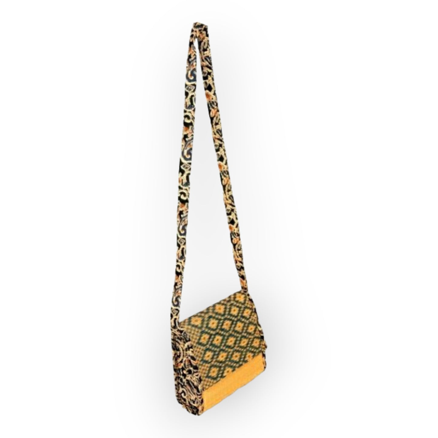 Madur Kathi Sling Bag in Mustard Colour