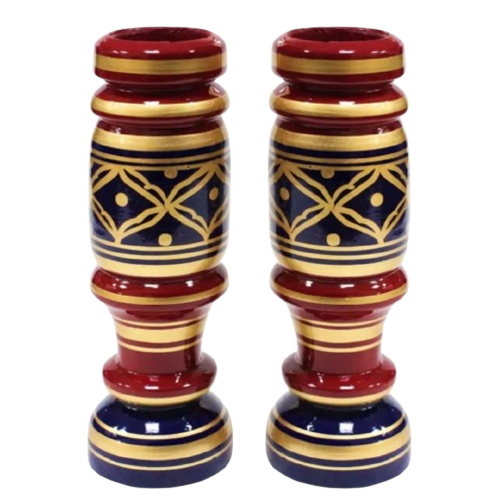 Maroon & Black Flower Pot set of 2