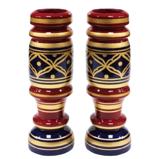 Maroon & Black Flower Pot set of 2