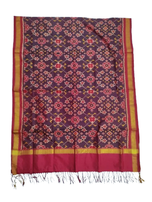 Maroon Colour Rajkot Patola Dupatta