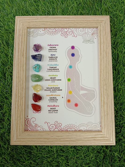 Meditation Crystal Wooden Frame