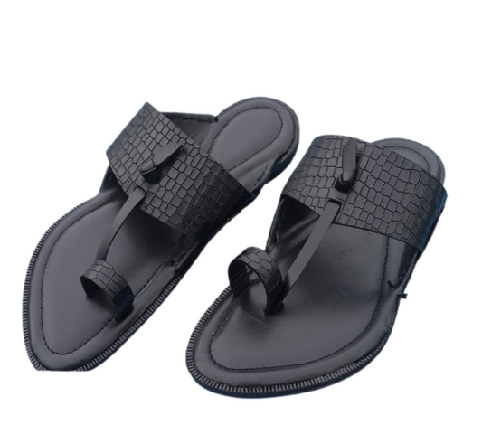 Men - Black Chappal (II)
