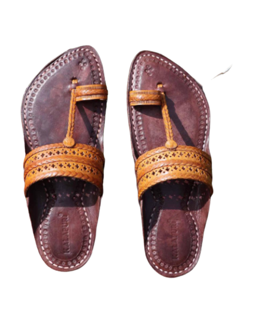 Men - Yellow & Brown Chappal (VI)